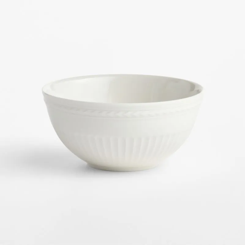 Cotswold Cream Porcelain Cereal Bowls, Set of 8