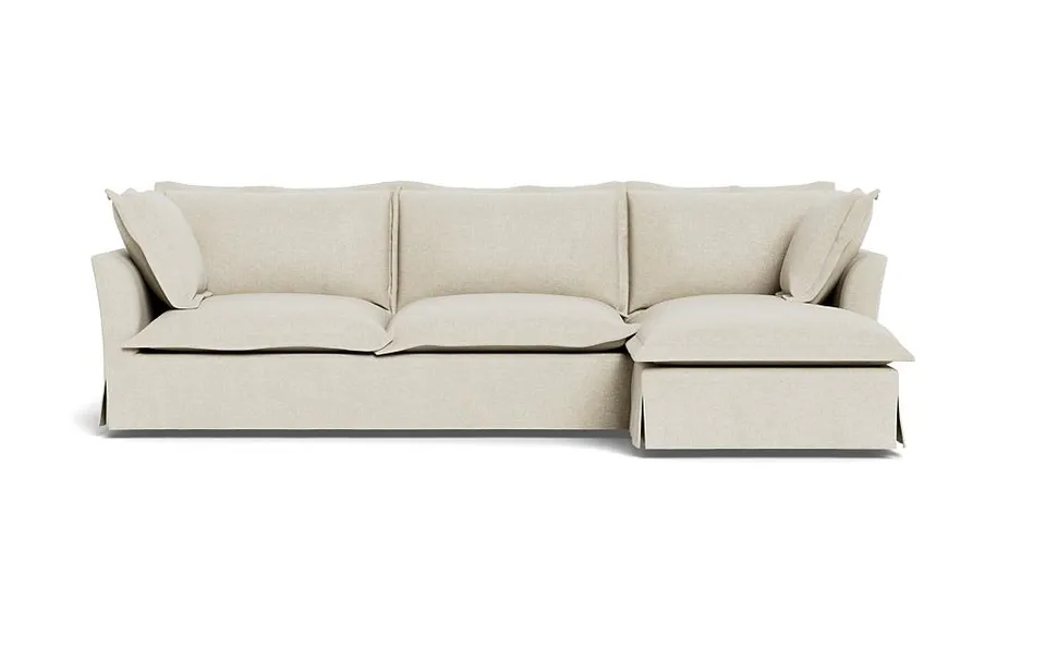 Skylar Slipcovered Right Chaise Sectional