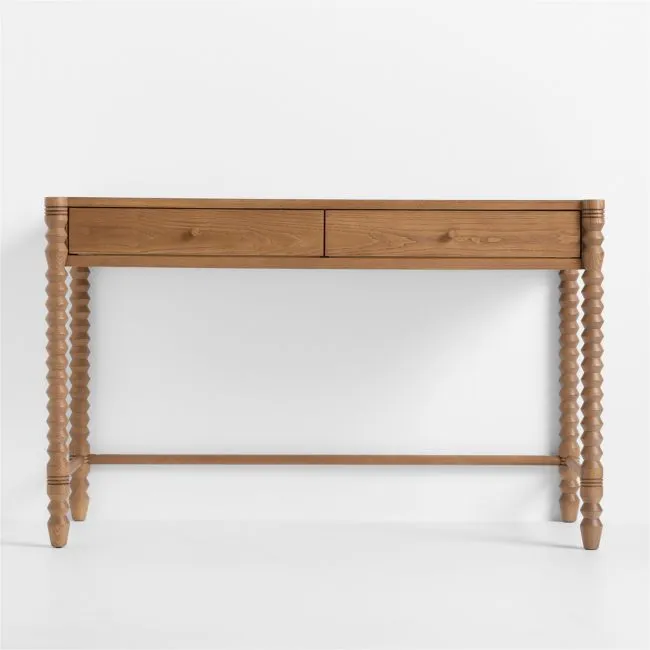 Jack 48" Hazelnut Ash Wood Kids Desk with Drawer