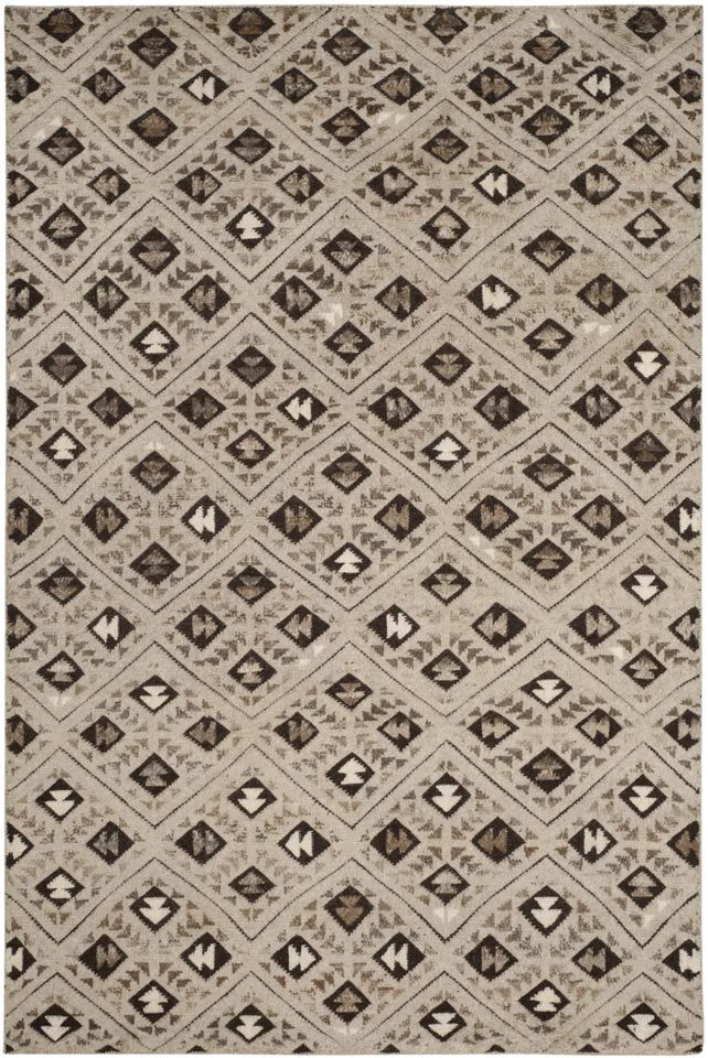 Arlo Home Hand Knotted Area Rug, CLE315A, Grey,  6' X 9'