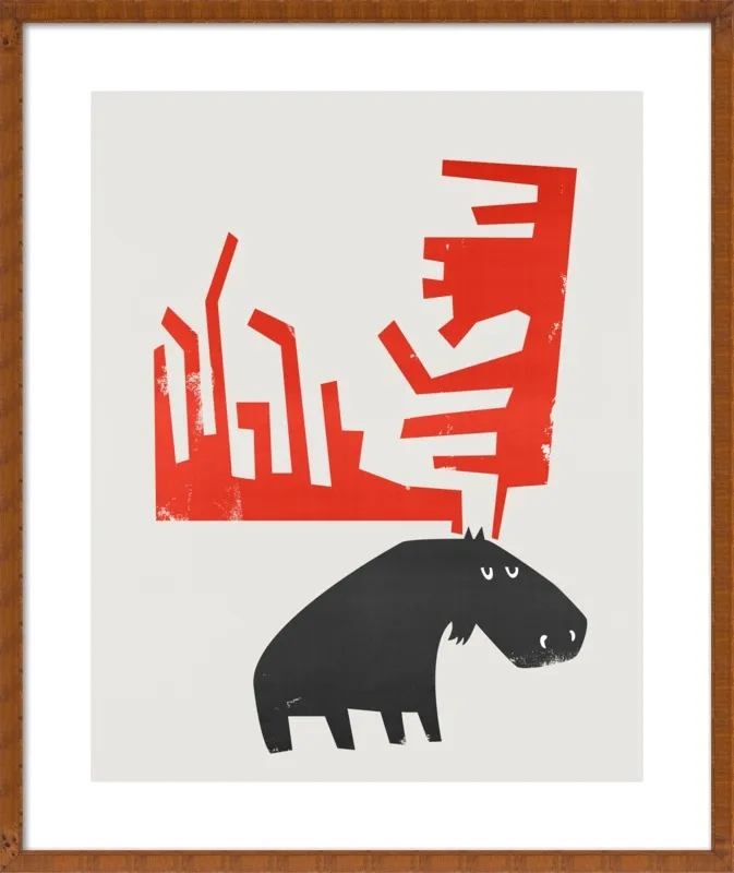 Grumpy Moose by Mark & Suumin - Fox & Velvet for Artfully Walls