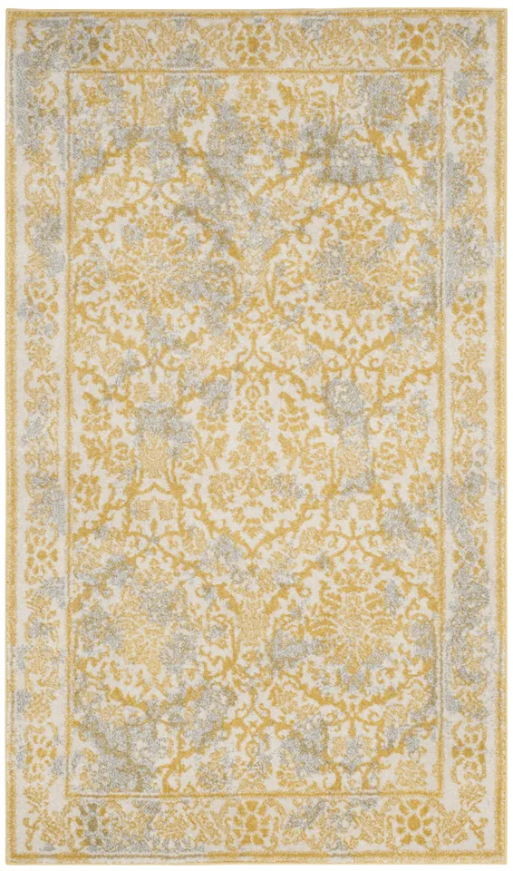 Arlo Home Woven Area Rug, EVK242S, Ivory/Gold,  3' X 5'