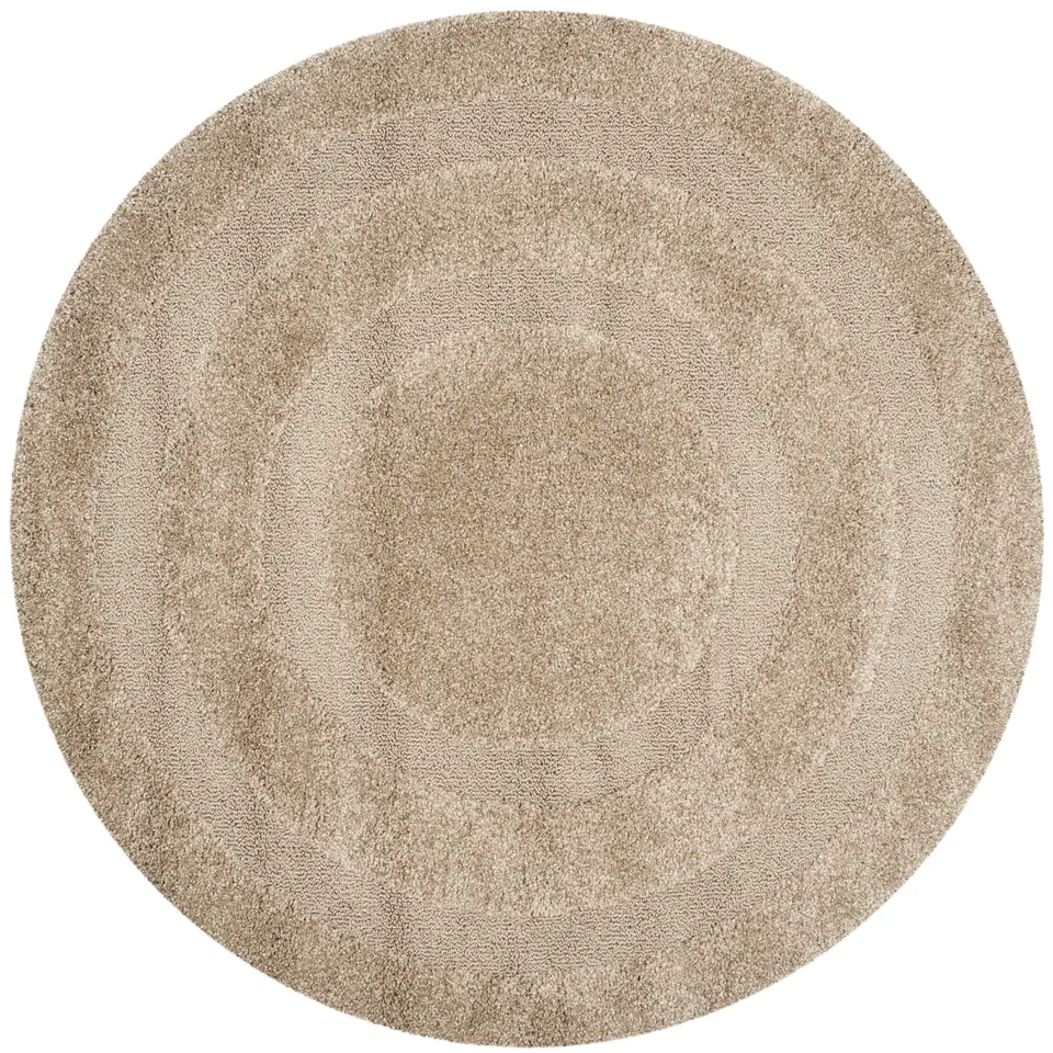 Arlo Home Woven Area Rug, SG454-1313, Beige/Beige,  4' X 4' Round