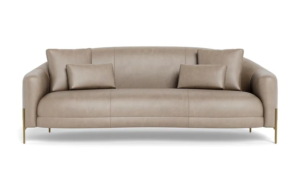 Fiona Leather 3-Seat Sofa