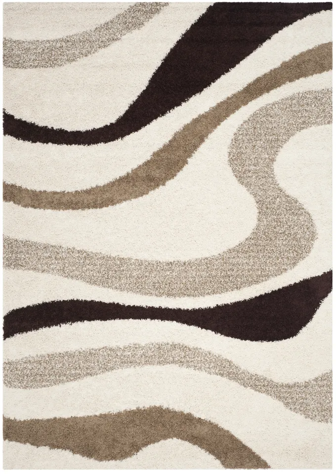 Arlo Home Woven Area Rug, SG916-1225, Ivory/Brown,  9' X 12'