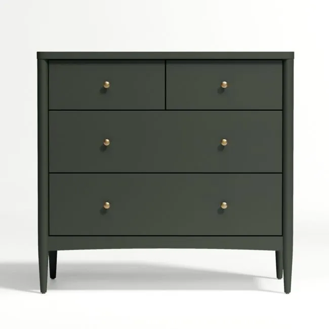 Hampshire 36" Olive Green Wood 4-Drawer Kids Dresser