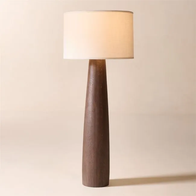 Mable Lampu Oak Wood Floor Lamp 58" by Casa Dean by Swizz Beatz