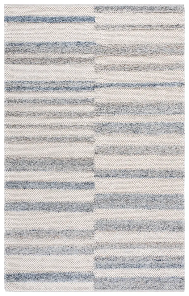 Safavieh Couture Natura Collection Handloomed Area Rug, Blue / Ivory, 4' x 6'
