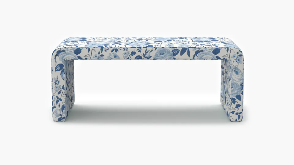 Waterfall Bench, Delft Chintz