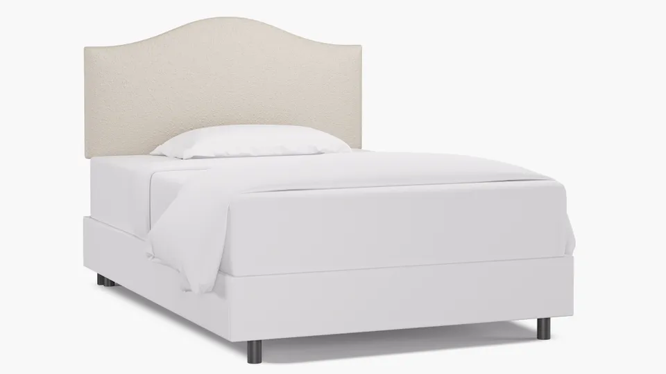 Camelback Headboard, Snow Boucle, Full