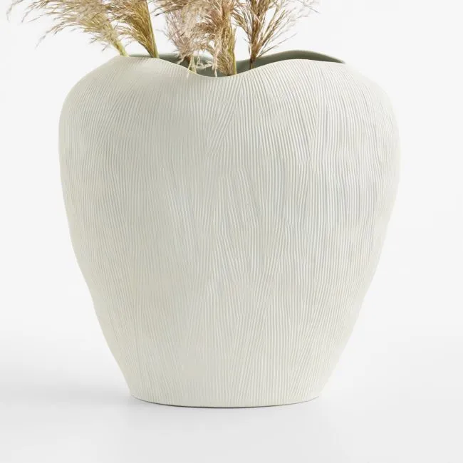 Ithaca Large White Vase 16"