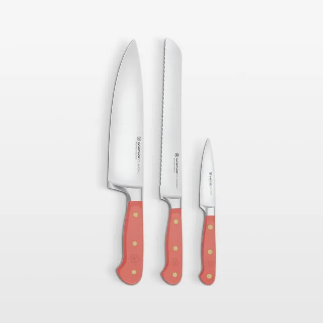 Wusthof Classic Color Coral Peach 3-Piece Knife Set