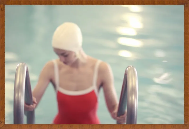 Swimmer in a Red Suit by Lucy Snowe for Artfully Walls