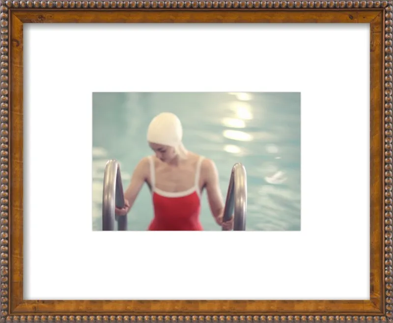 Swimmer in a Red Suit by Lucy Snowe for Artfully Walls
