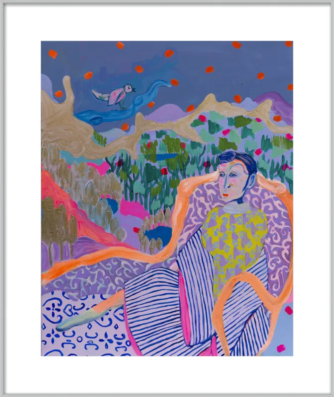 "The Nightingale" illustration by Davina Shefet for Artfully Walls