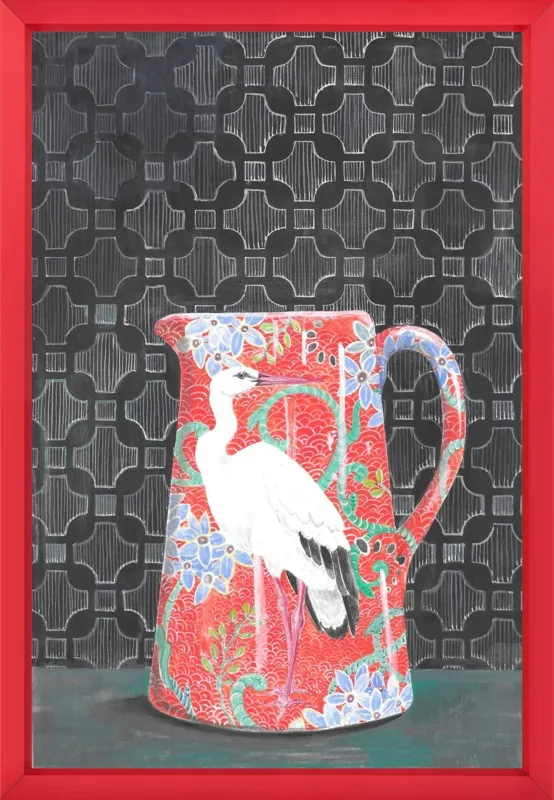 Red Vase by Miri Eshet for Artfully Walls