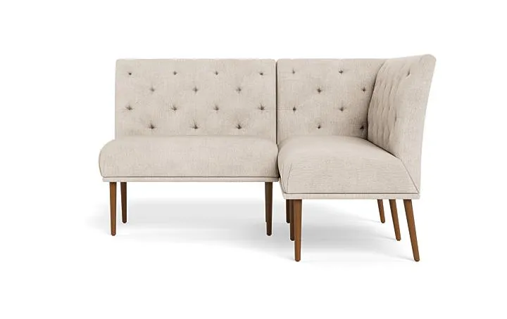 Dorian Upholstered Petite Right Banquette with Tufting Option