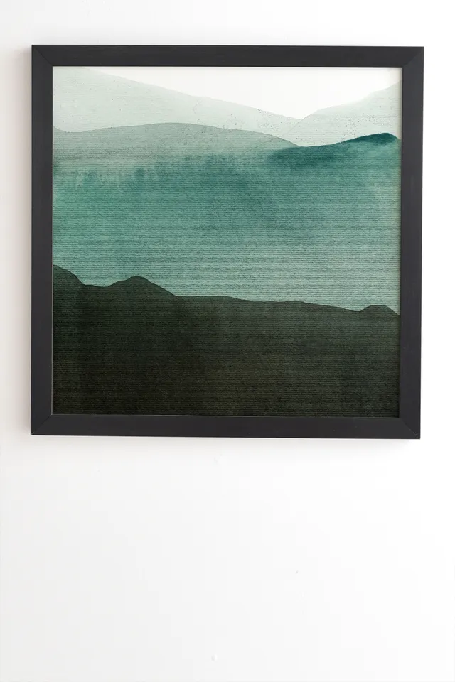 Valleys Deep Mountains High by Iris Lehnhardt - Framed Wall Art Basic Black 20" x 20"