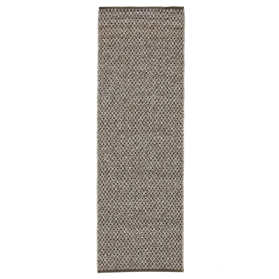 Foster Indoor/ Outdoor Trellis Gray/ White Runner Rug (2'6"X8')