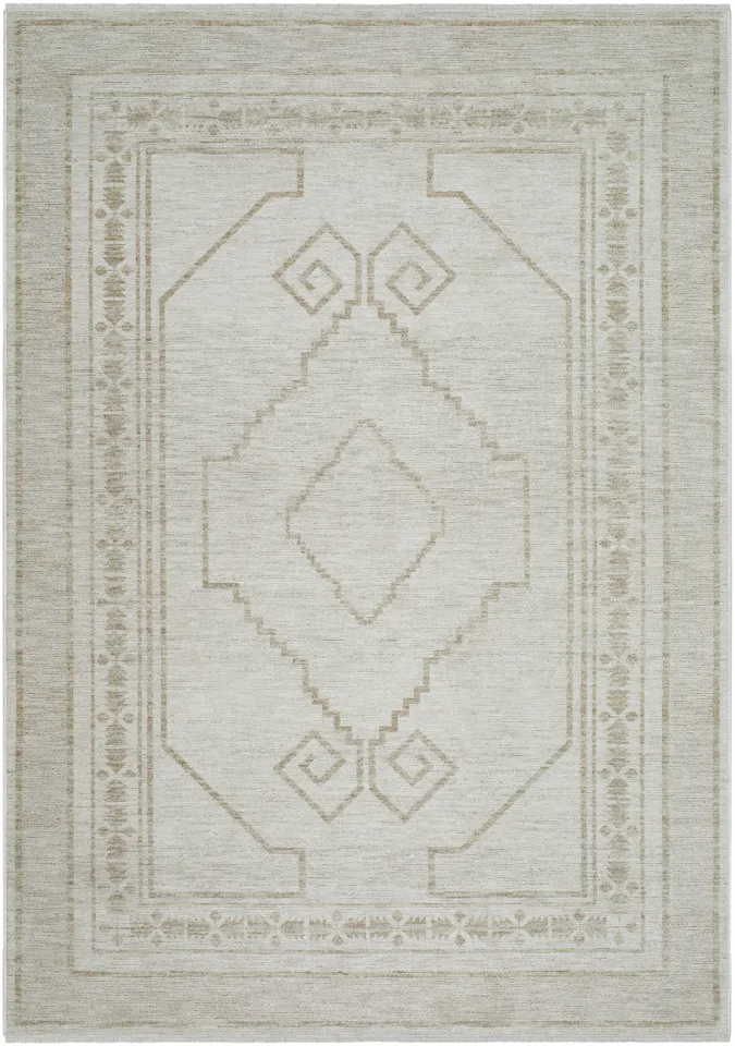 Emory White Indoor 7'10" x 10' Machine Woven Rug
