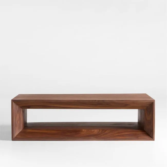 Vernon Walnut Wood 56" Rectangular Coffee Table