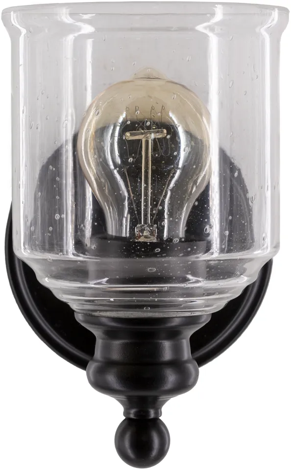 Brewer Black  7"L x 5"W x 8"H Wall Sconce