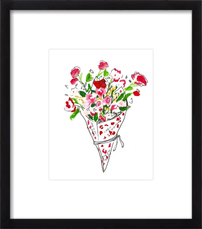 Bodega Flowers in Pink and Red by Larsen McDowell for Artfully Walls