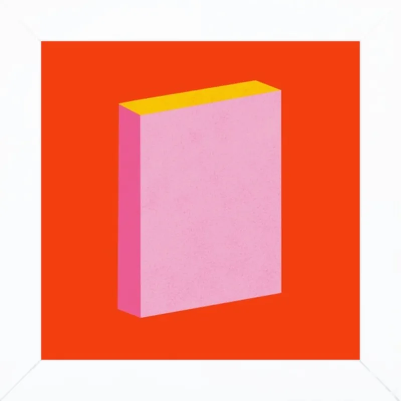 Color Books 3, Scarlet, Pink & Gold by Jessica Poundstone for Artfully Walls