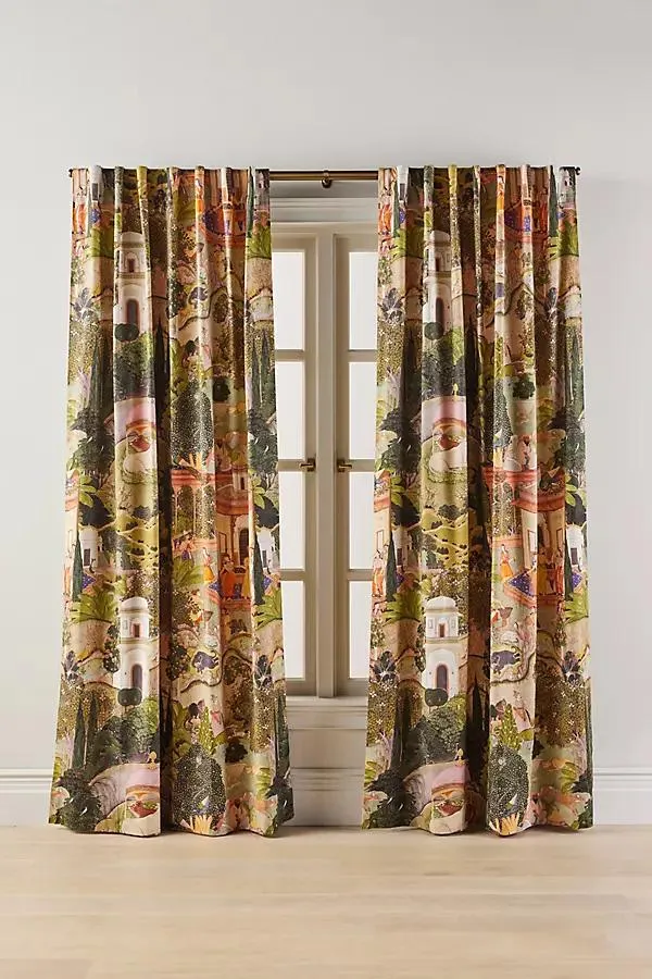 Gardens of Jaipur Cotton Printed Curtain