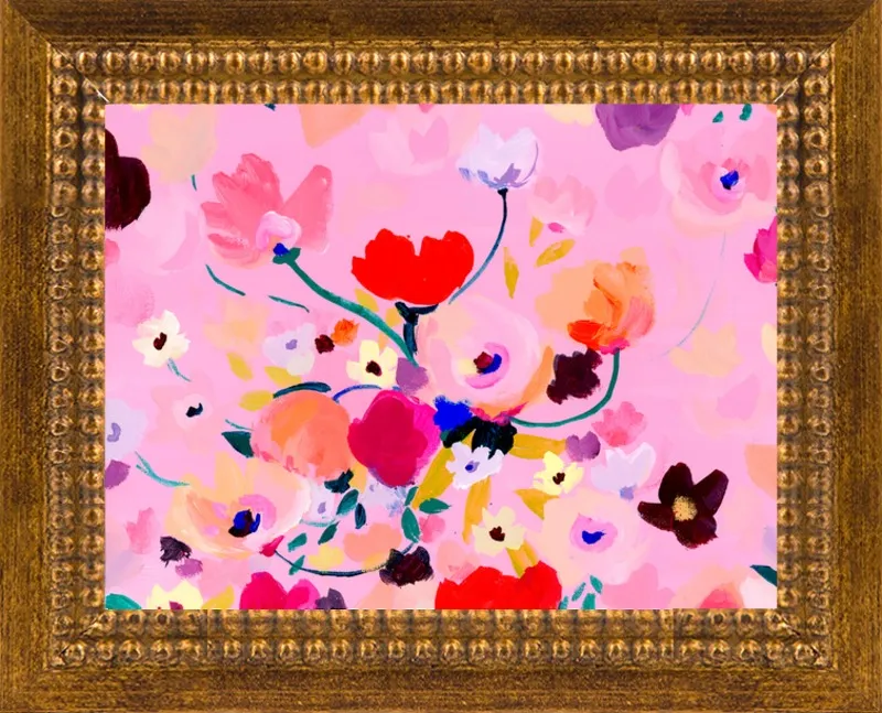 Pink Posey by KT Smail for Artfully Walls