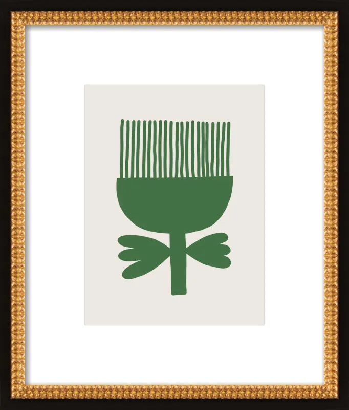 Green flower by Jessica Nielsen for Artfully Walls