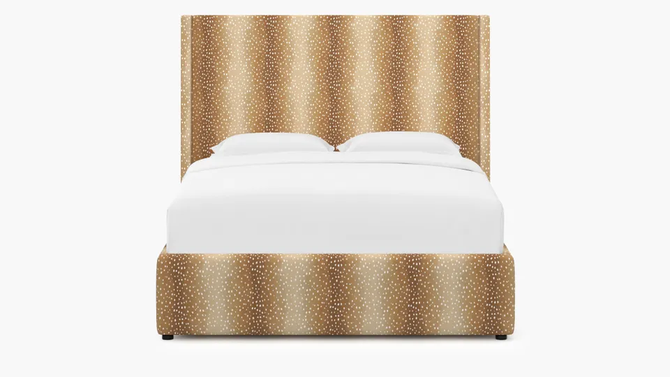 Modern Wingback Bed, Faline, Twin