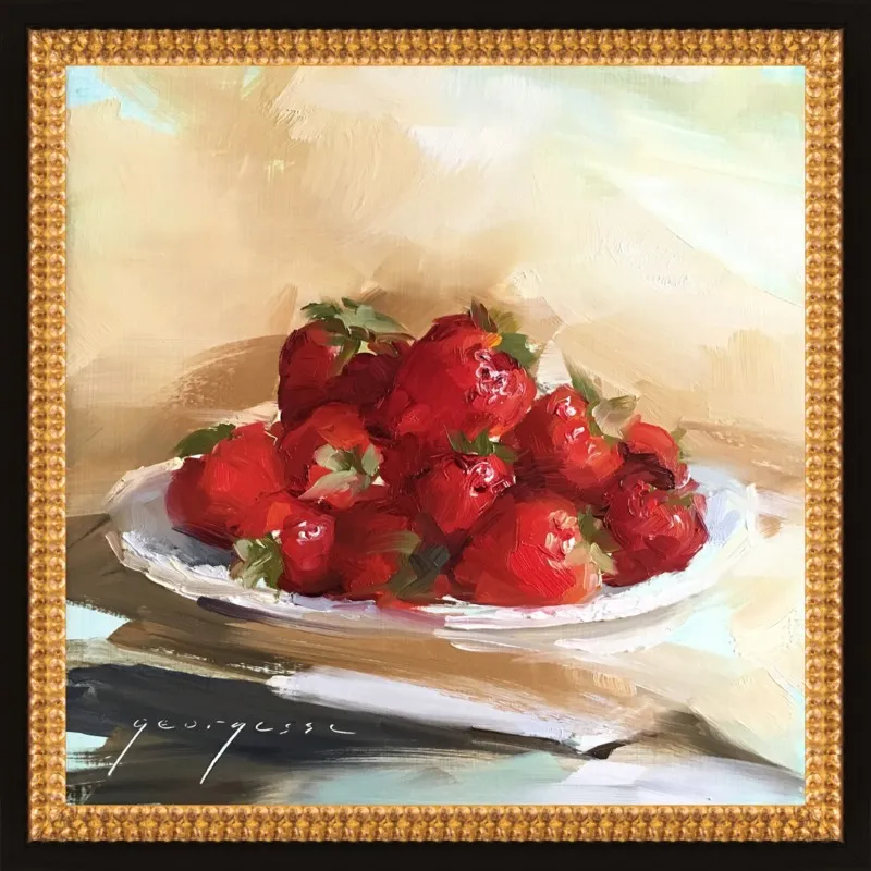 "Summer Strawberries 2" by Georgesse Gomez for Artfully Walls
