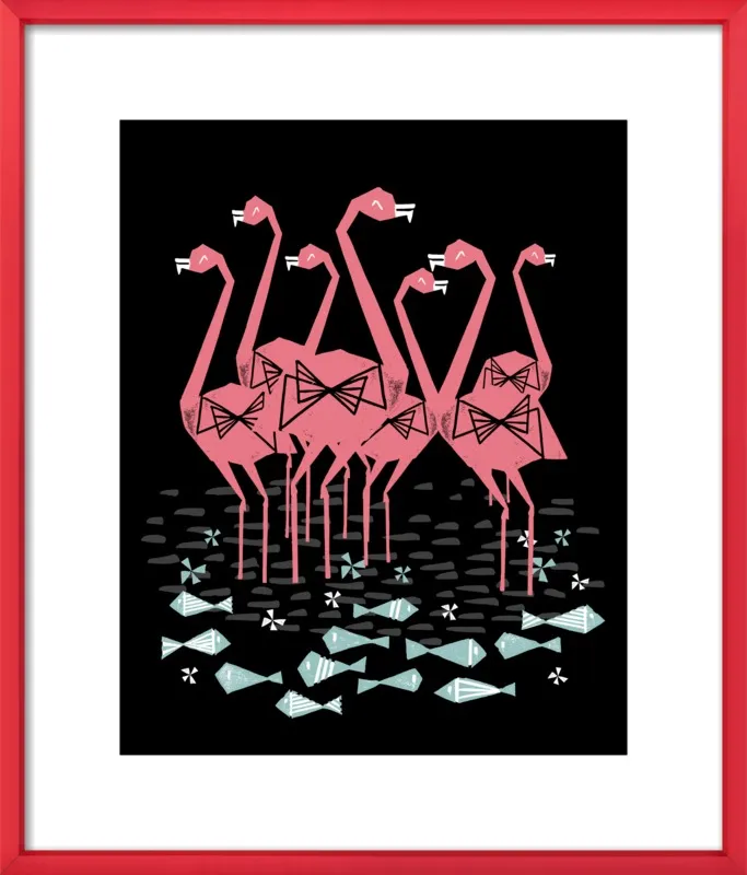 Flamingos by Andrea Lauren for Artfully Walls