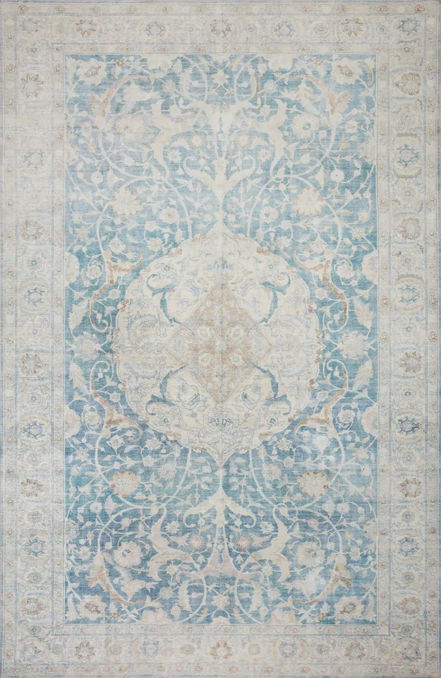 Chris Loves Julia x Loloi Jules JUL-03 Antique / Sky 18" x 18" Sample