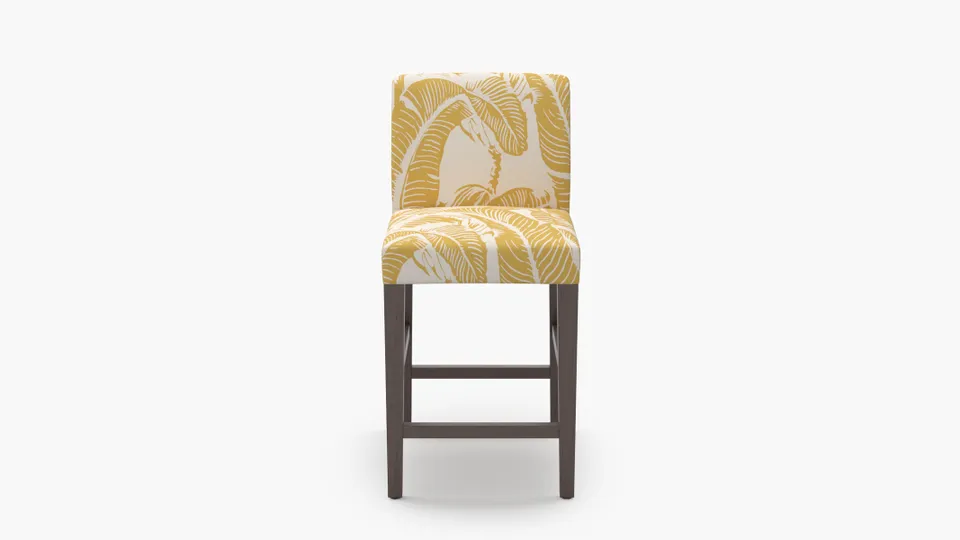 Signature Dining Counter Stool, Ochre Martinique® Encore, Espresso Square Tapered Leg