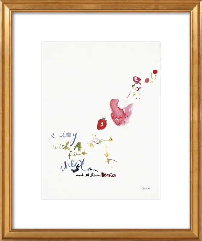 Strawberry Summer Storm by META WRABER for Artfully Walls