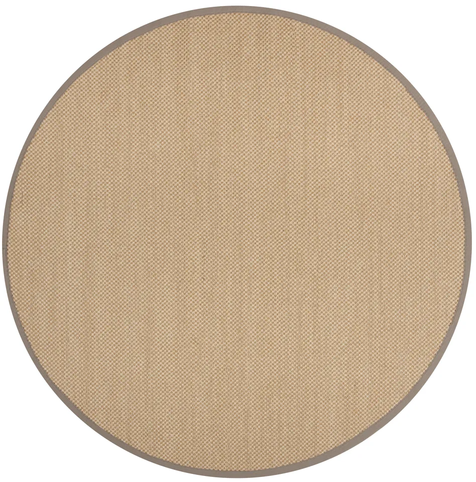 Arlo Home Woven Area Rug, NF141G, Maize/Grey,  6' X 6' Round