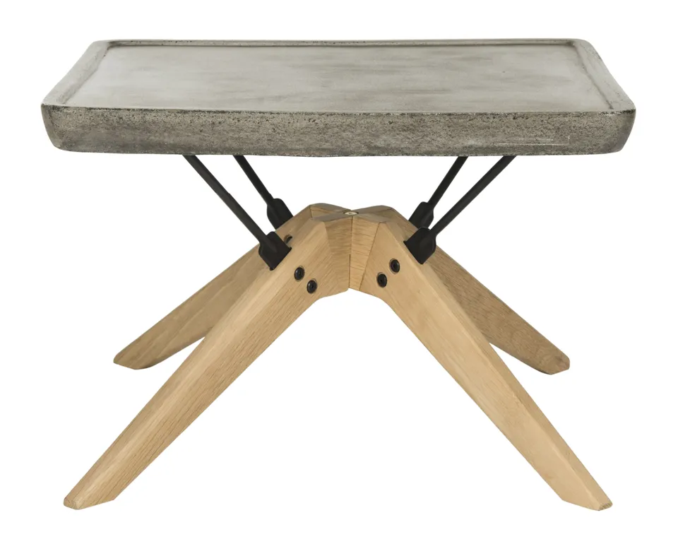 Delartin In/Outdoor Concrete 14.57" Coffee Table - Dark Grey