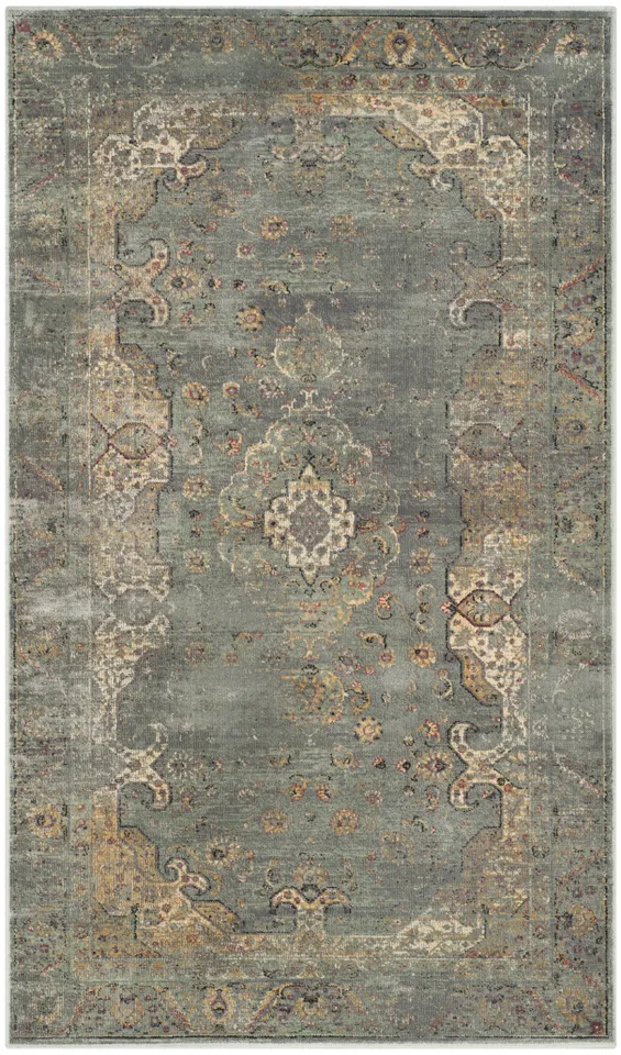 Arlo Home Woven Area Rug, VTG137-2770, Grey/Multi,  4' X 5' 7"