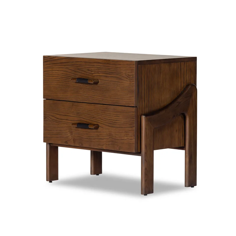 Halston Nightstand - Terra Brown Ash Veneer