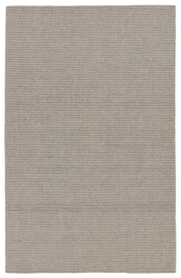 Shyre Handmade Solid Gray Area Rug (8'X10')