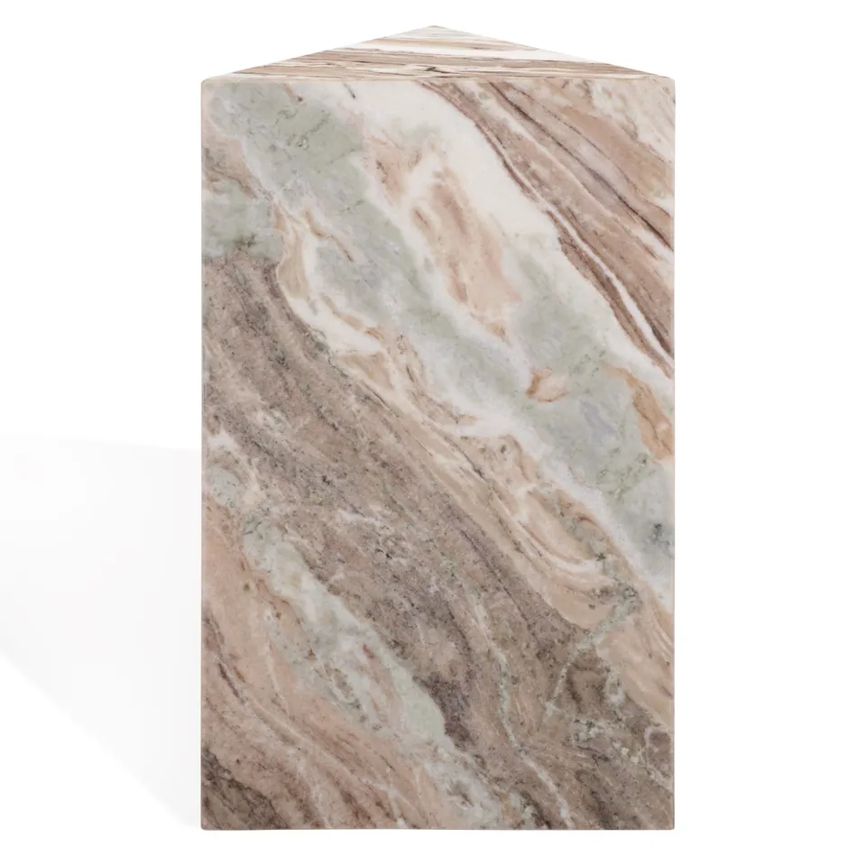 Leahbryanna Triang Drink Table - White / Brown