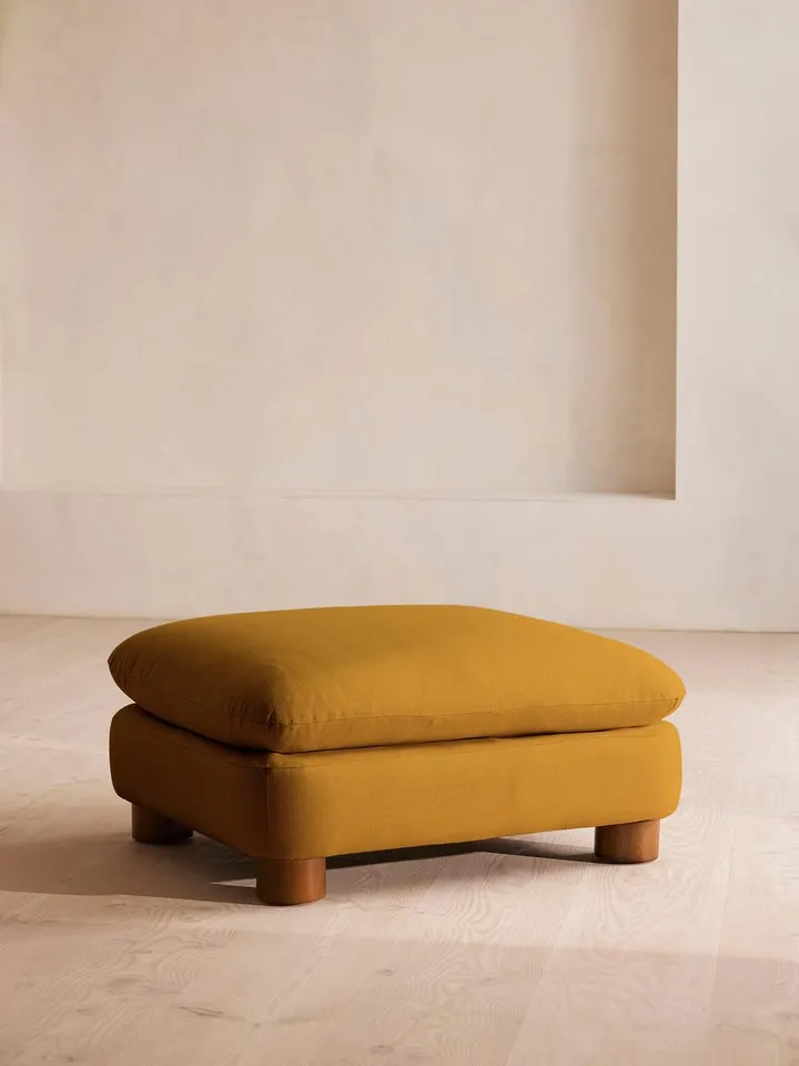 Vivienne Ottoman, Linen, Turmeric, US
