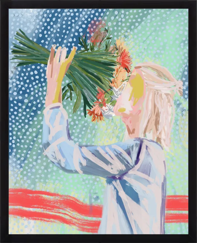 I like to stop and smell the roses  by Jamie Corley for Artfully Walls