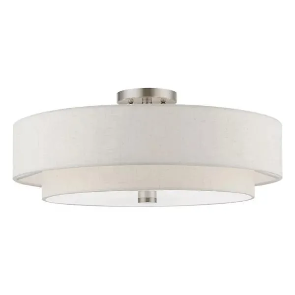 Maureen Double Shade Semi Flushmount