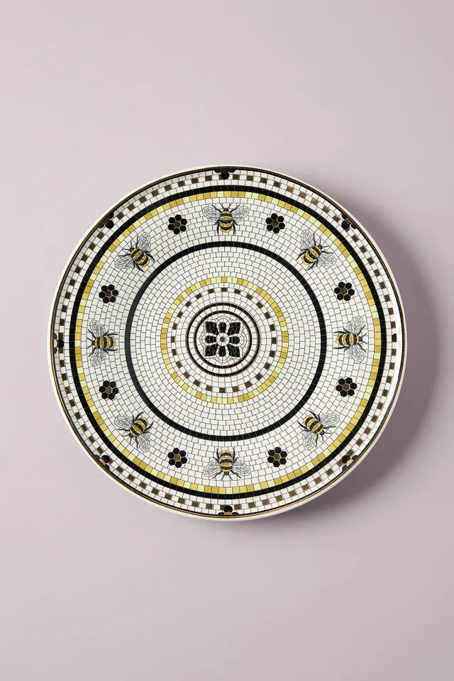 Bistro Tile Stoneware Dessert Plate: Garden Edition