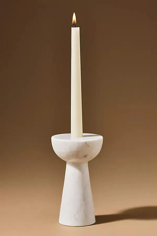 Blue Pheasant Marble Candle Holder