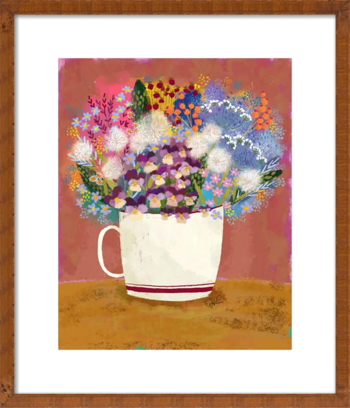 Violas in Russet by Joy Laforme for Artfully Walls