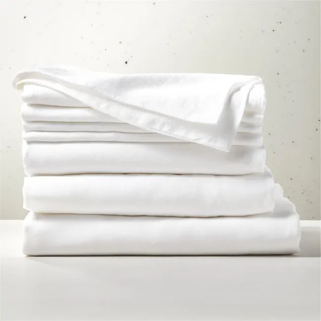 Classic European Linen White King Bedding Set
